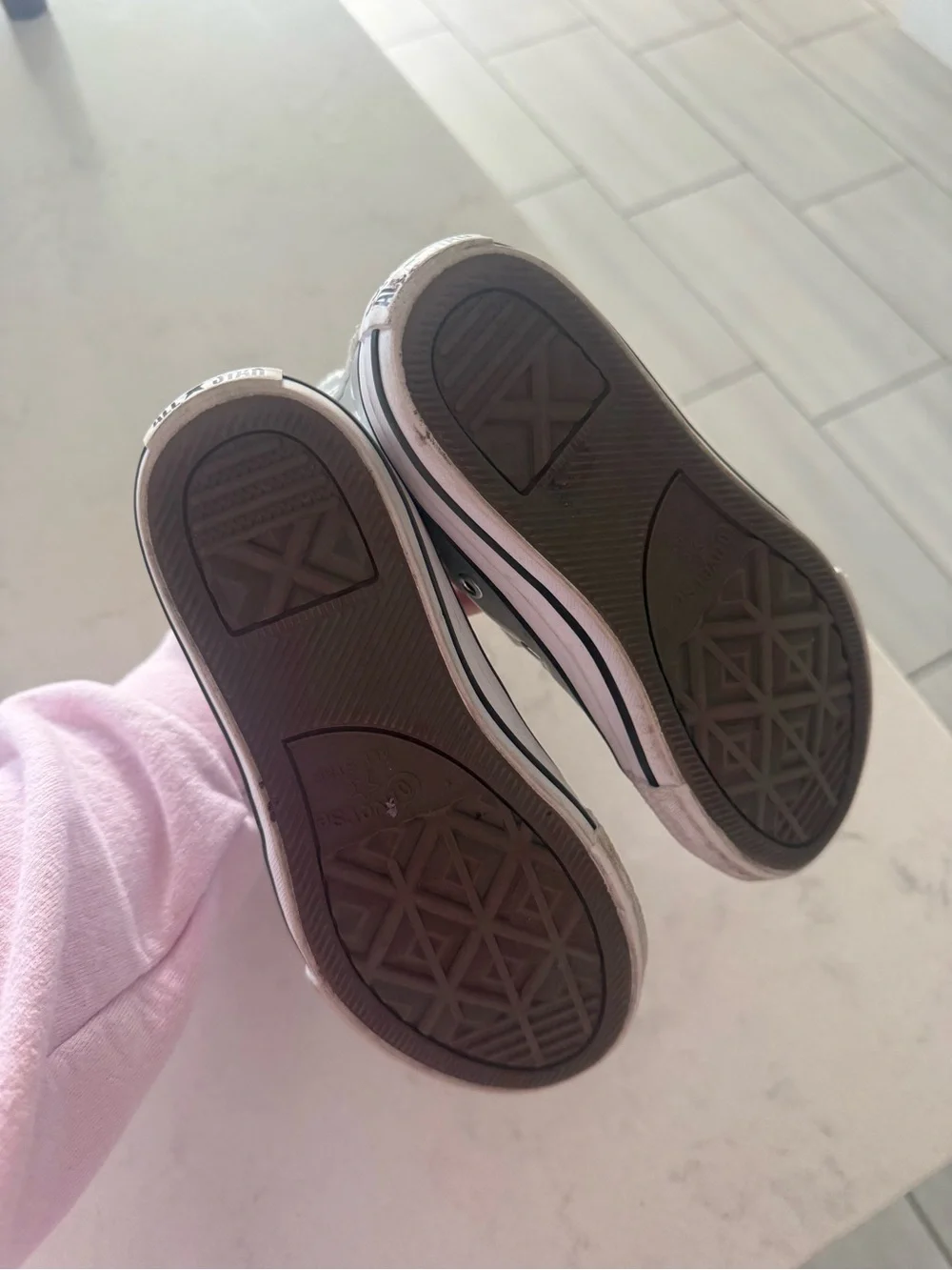 Converse Kids Metallic Silver High-Top Sneakers with Velcro Strap